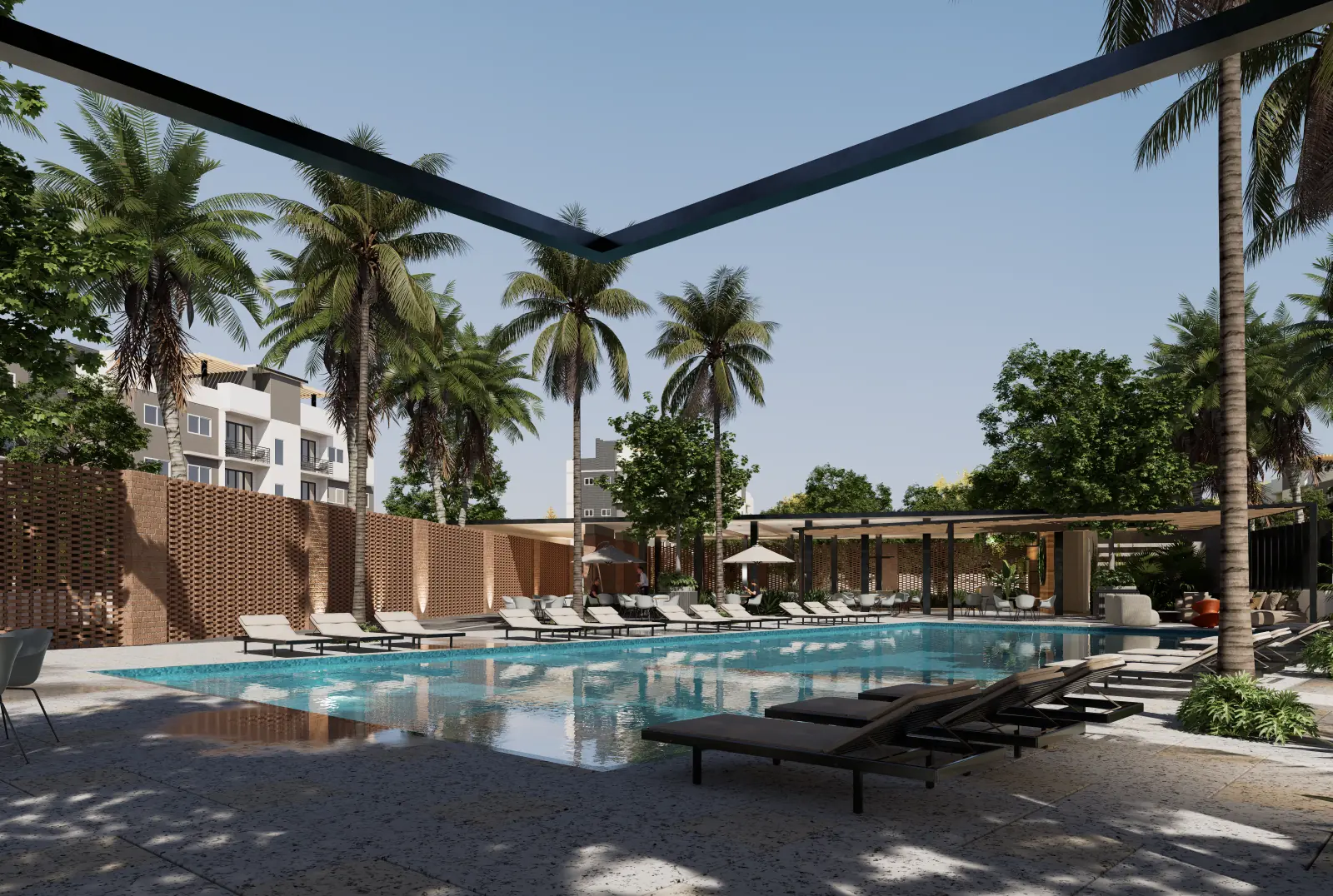 Vista de la piscina